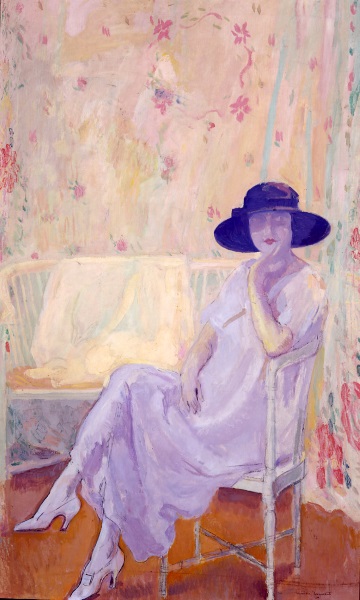 Camillo Innocenti, Vestito viola, 1923, olio su tela