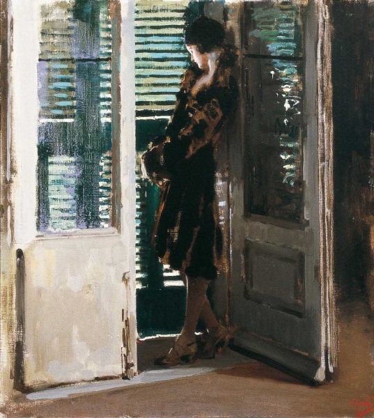 Vincenzo Irolli, L’attesa, 1915-1925, olio su tela Vincenzo Irolli, L’attesa, 1915-1925, olio su tela