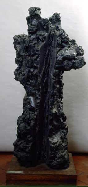 Leoncillo, San Sebastiano Nero, 1963, tecnica mista, ceramica, smalto