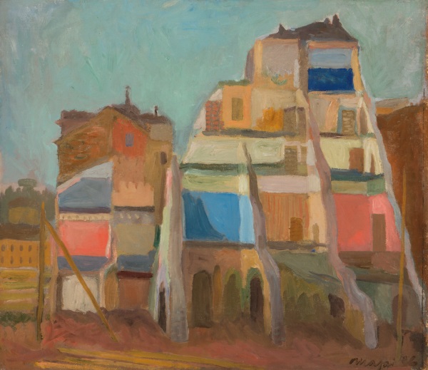 Mario Mafai, Demolizioni di via Giulia, 1936, olio su tela