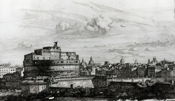 Carlo Alberto Petrucci, Il sole di Roma, 1919-1920, acquaforte