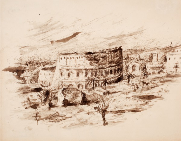 Scipione (Gino Bonichi), Colosseo, 1929-1931, inchiostro acquerellato su carta
