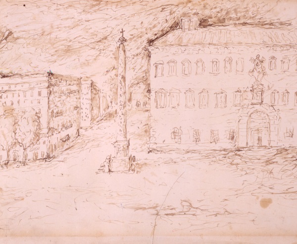 Scipione (Gino Bonichi), San Giovanni in Laterano, 1929-1931, inchiostro acquerellato su carta