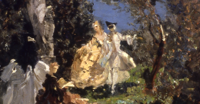 Emma Ciardi (Venezia 1879-1933), Danze e madrigali, 1913, olio su tela 