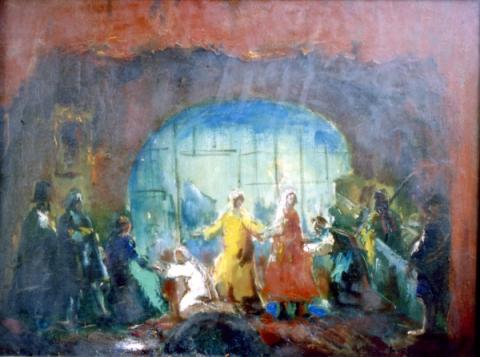Iványi Grünwald-Béla, Palcoscenico, 1928, olio su tela, Roma, Galleria d’Arte Moderna, Roma