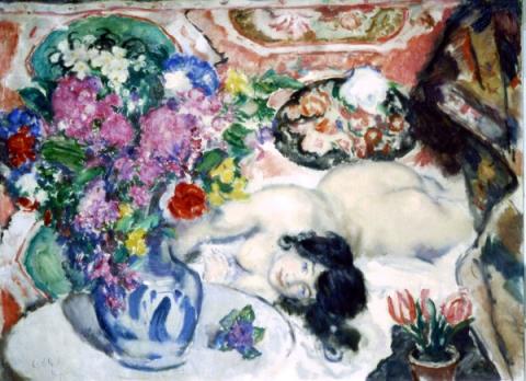 Istvan Csok, Angolo di studio, 1905-1910, olio su tela