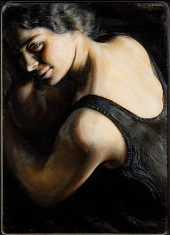 Giacomo Balla, Il dubbio, 1907-1908, olio su carta