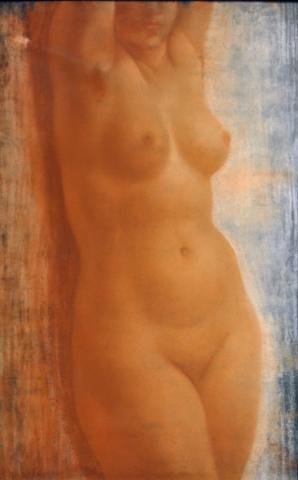 Arturo Dazzi, Nudo di donna, 1926, tecnica mista su cartoncino