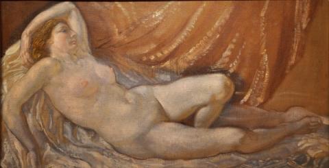 Adolfo De Carolis, Nudo di donna, 1903-1914, olio su tela