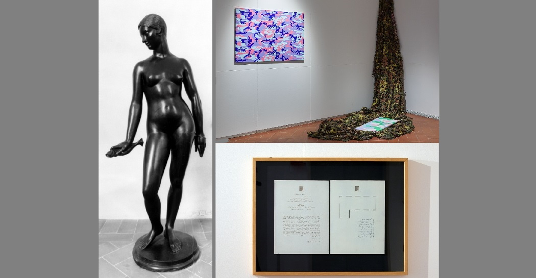 Amleto Cataldi, Galatea (1925); Sveva Angeletti, PRESS RELEASE (2021); Jennifer McLaren, Unrestricted Area (2021) Amleto Cataldi, Galatea (1925); Sveva Angeletti, PRESS RELEASE (2021); Jennifer McLaren, Unrestricted Area (2021)
