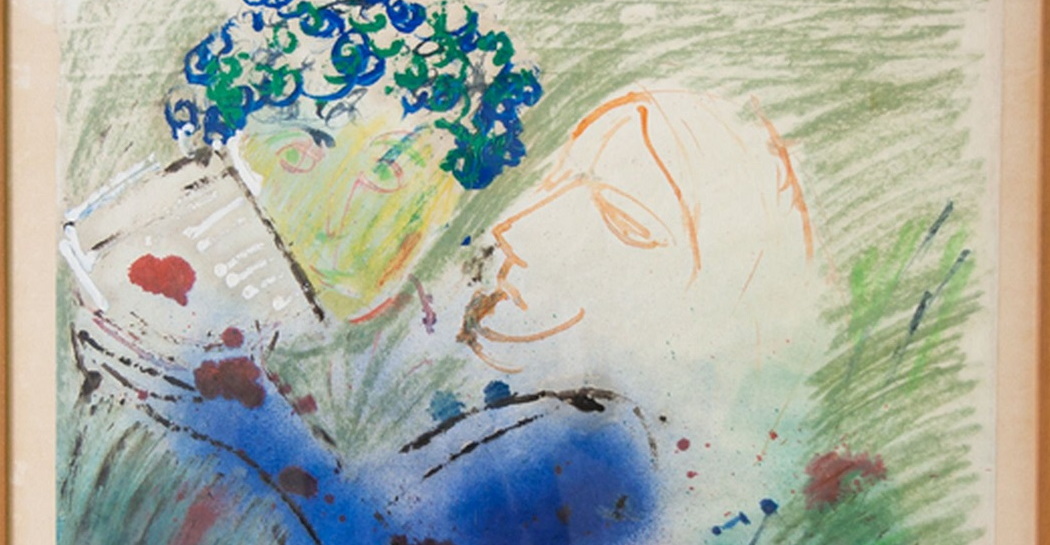 Pier Paolo Pasolini, Laura Betti e Ninetto Davoli nei panni di Desdemona e Otello, 1967, olio, tempera, spray, pastello e acquerello su carta, Fondazione Cineteca di Bologna ©