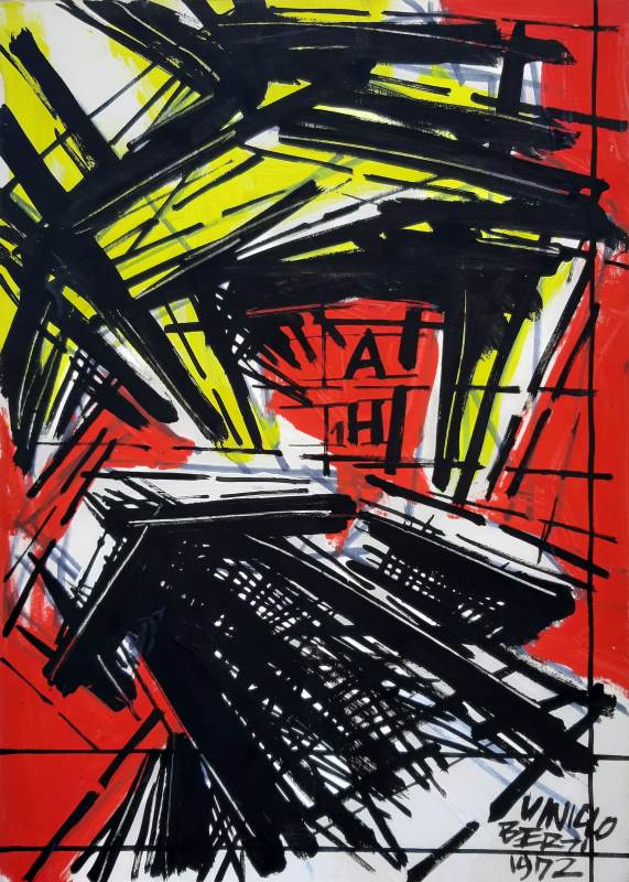 Antagonista oppositivo A-H, 1972 - Acrilico su tela cm 70x50 (Nozzoli)