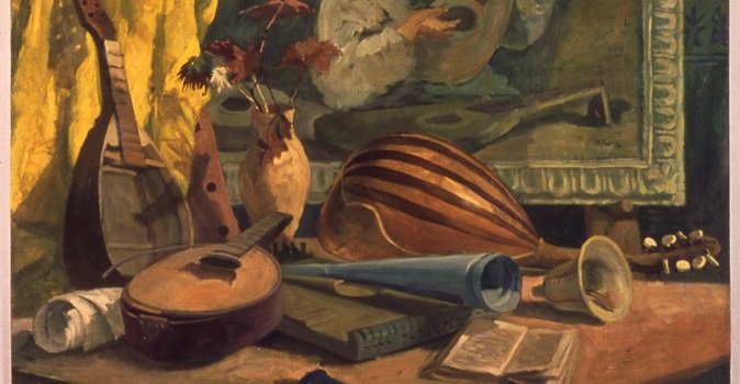 Afro (Afro Libio Basaldella), Natura morta, 1937, olio su multistrato, inv. AM 1337 (particolare) Afro (Afro Libio Basaldella), Natura morta, 1937, olio su multistrato, inv. AM 1337 (particolare)