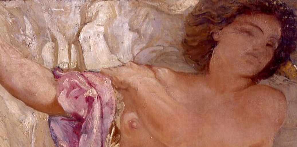 Adolfo De Carolis, Nudo di donna, 1903-1914, olio su tela-particolare