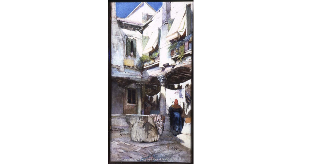 Interno - Corte di casa medievale (1884, inv. AM 160) Interno - Corte di casa medievale (1884, inv. AM 160)