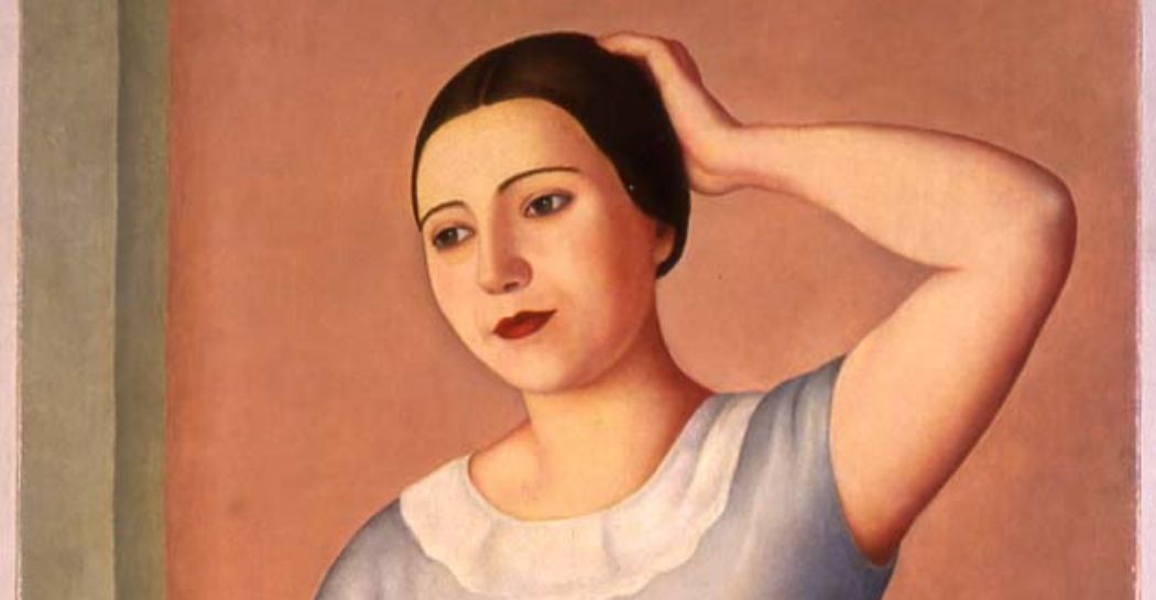Dettaglio dell'opera Donna alla toletta di Antonio Donghi Dettaglio dell'opera Donna alla toletta di Antonio Donghi