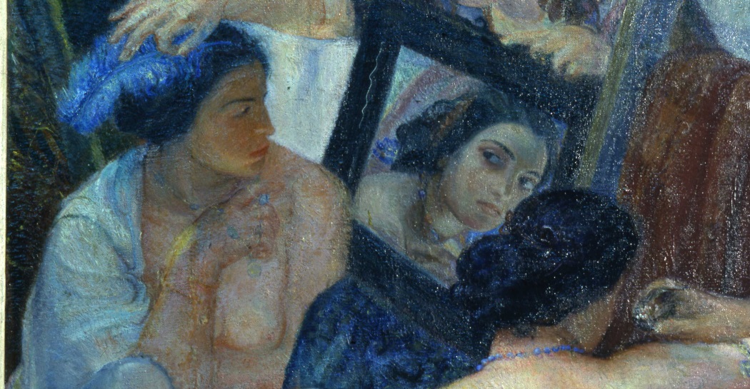 Ferruccio Ferrazzi, Frammento di composizione, 1920-1921, olio su tela-particolare
