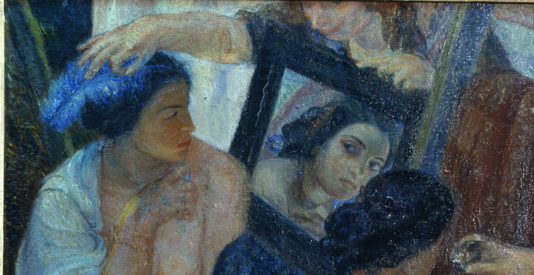 Ferruccio Ferrazzi, Frammento di composizione, 1920-1921, olio su tela-particolare