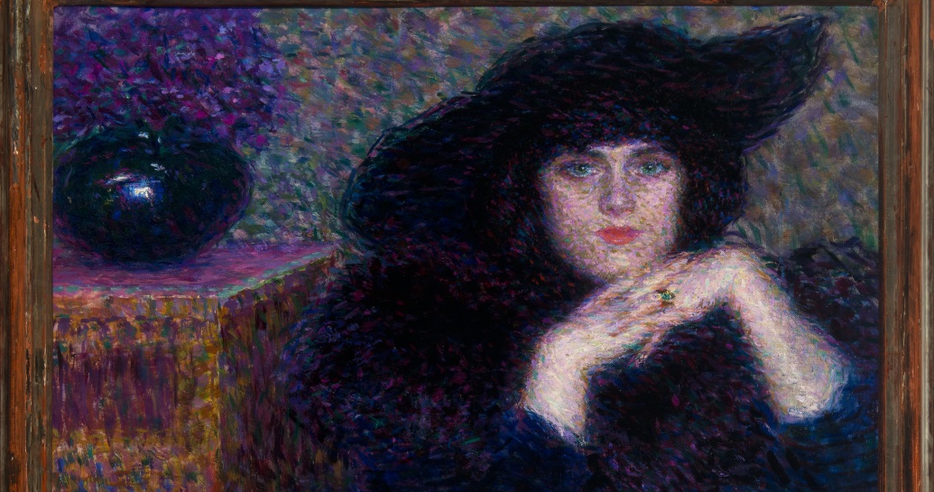 Lionne (Enrico Della Leonessa), Violette, 1913, olio su tela-particolare