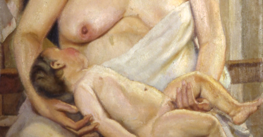 Luigi Trifoglio, Maternità, 1921, olio su tela-particolare