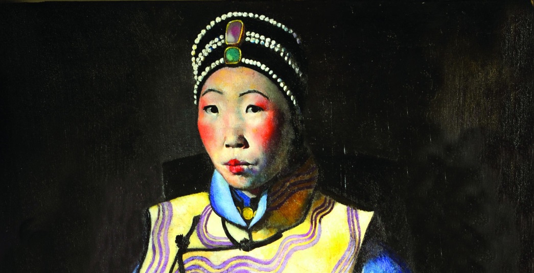 Primo Conti, Siao Tai Tai (La cinese, Liao Tai Tai), 1924, olio su tela-particolare