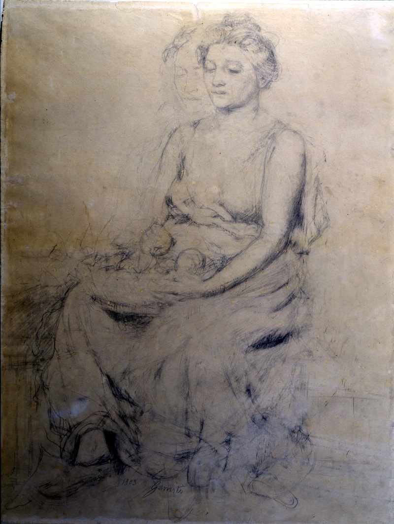 Vincenzo Gemito, Donna seduta con cesto di frutta (Anna), 1903 Vincenzo Gemito, Donna seduta con cesto di frutta (Anna), 1903