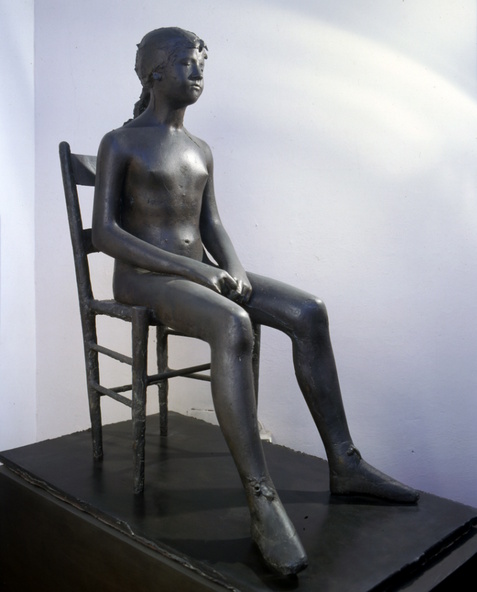 Giacomo Manzù, Bambina sulla sedia, 1955