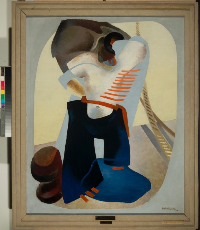 Enrico Prampolini, Marinaio nello spazio (Marinetti poeta del Golfo della Spezia), 1934 Enrico Prampolini, Marinaio nello spazio (Marinetti poeta del Golfo della Spezia), 1934