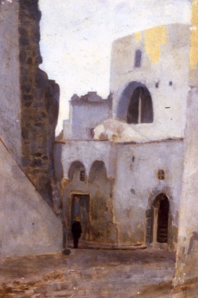 Vincenzo Cabianca, Capri (1875), olio su cartone
