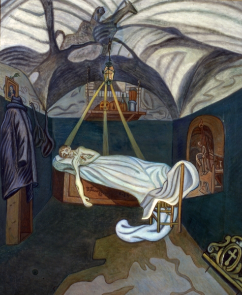 Benvenuto Ferrazzi, La morte dell’artista, 1964, olio su tela