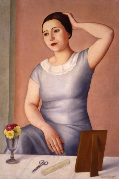 Antonio Donghi, Donna alla toletta, 1930, olio su tela