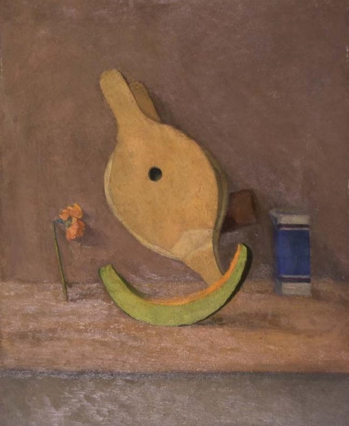 Giuseppe Capogrossi, Oggetti rustici (1938), olio su tavola