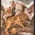 Mosaico con leone e amorini - Ant. Com. inv. 32361; tessere di marmo e paste vitree