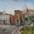 Tina Tommasini (1902-1985). La Spina di Borgo da piazza Pia, 1936. Olio su tavola Roma, Museo di Roma, Gabinetto delle Stampe  (inv. MR 41637)