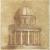 Federico Barocci, Tempietto di San Pietro in Montorio - Penna e inchiostro, pennello e inchiostro diluito, biacca (carbonato basico di piombo), pietra nera, tracce di stilo, quadrettatura a pietra nera, carta tinteggiata con colore marroncino -  Firenze, Gabinetto Disegni e Stampe degli Uffizi