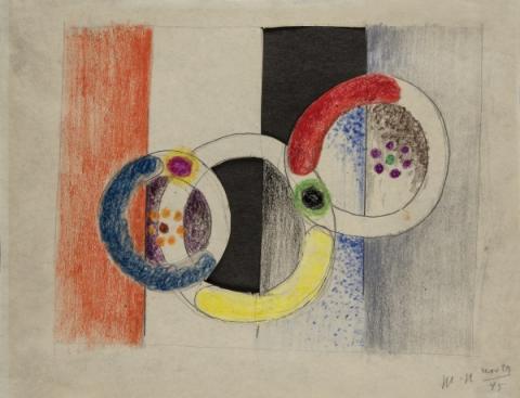 Moholy-Nagy László, Modulatore spaziale, 1945, matita, gesso su carta, 203×264 mm; Debrecen, Collezione Antal – Lusztig	