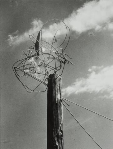 Moholy-Nagy László, Scultura in fili, 1946, stampa in gelatina d’ argento su carta, 305×242 mm; Debrecen, Collezione Antal – Lusztig