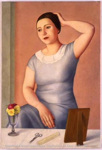 Antonio Donghi. Donna alla toletta, 1930, olio su tela, inv. AM 805