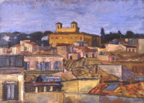 Orfeo Tamburi, Villa Medici, 1939, olio su tela, inv. AM 1747 