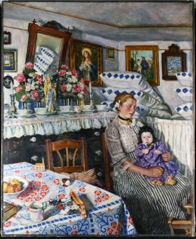 Izsák Perlmutter, Giovane madre, 1928, olio su tela, Roma, Galleria d’Arte Moderna
