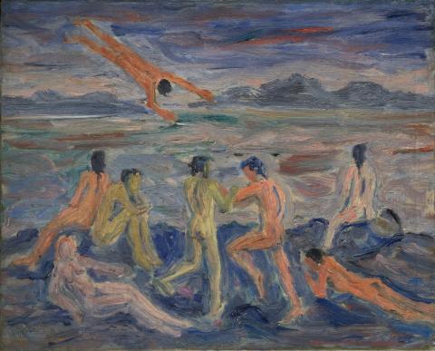 6.	Italo Valenti Giovani greci,1939 olio su tela, cm 40x50 Photo: Studio Vandrasch Courtesy Collezione Giuseppe Iannaccone, Milano
