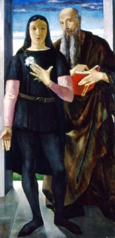 Henrik Heintz, S. Emerico e S. Gellert, 1931, olio su tela, Roma, Galleria d’Arte Moderna, Roma