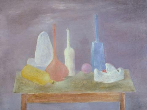 9.	Aldo Salvadori,  Natura morta, 1934  olio su tela, cm 44x59  Roma, Galleria d’Arte Moderna