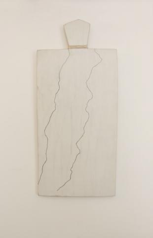 Beate Terfloth, Tahtì, 1992, disegno su legno preparato con gesso di Rügen, 19x42,5 cm