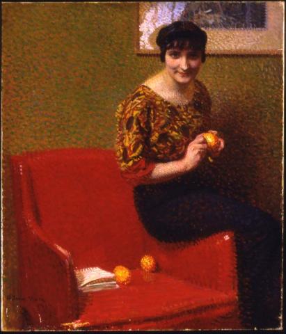 Arturo Noci (Roma 1874 - New York 1953) L'arancio, 1914 Olio su tela, cm 113 x 97 inv. AM 364