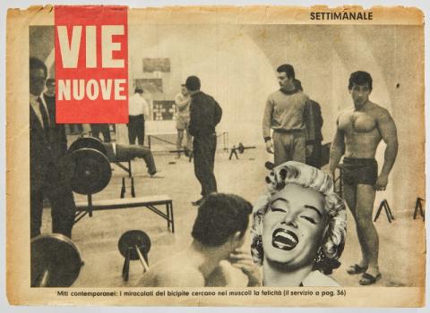 Lamberto Pignotti - Vie nuove - 1965-66, collage, Roma, Galleria d'Arte Moderna inv. AM 5430