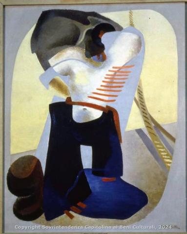 Marinaio nello spazio di Enrico Prampolini (1934, olio su tela, inv. AM 1067) 