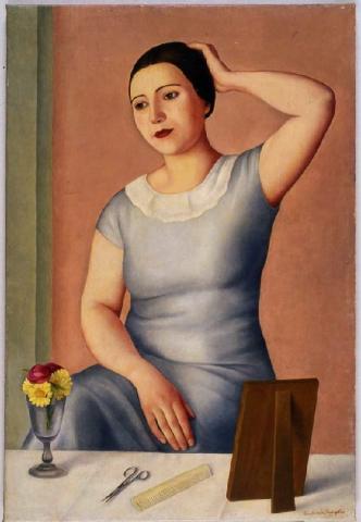 Antonio Donghi, Donna alla toletta, 1930