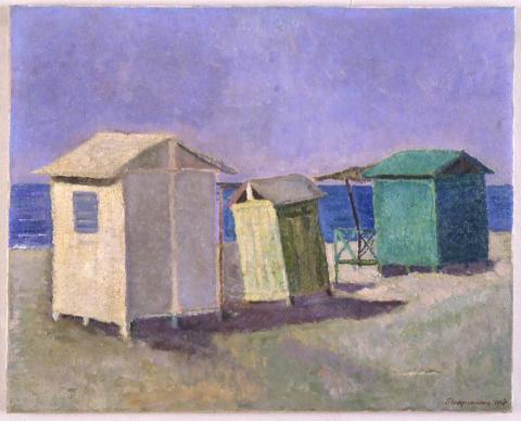 Pasquarosa Marcelli, Cabine (Capanne sulla spiaggia Portoferraio), 1927