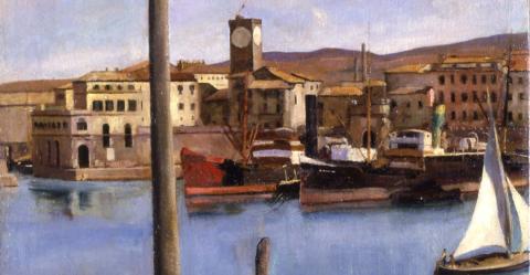 Il porto, Antonio Barrera, 1918 ca. Il porto, Antonio Barrera, 1918 ca.
